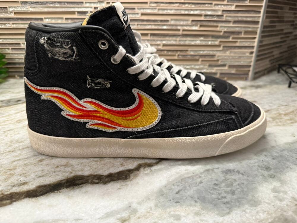 Nike Blazer Mid 77 Cleveland Rocks Flame DQ7635-001 Men's Size 12 Sneakers